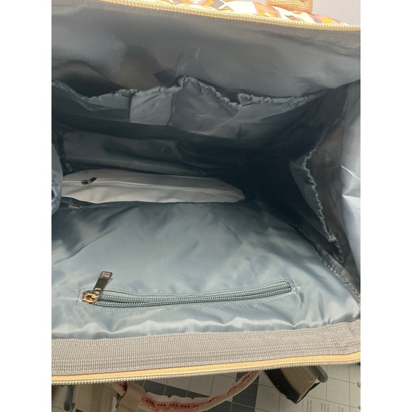 Rosegin Diaper Bag Backpack Tribal Geometric Print with Changing Pad Orange - Picture 4 of 8